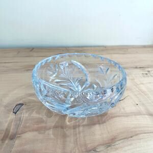 Antiq ABP American Brilliant Cut Glass Bowl Thistle Flower Starburst 1910